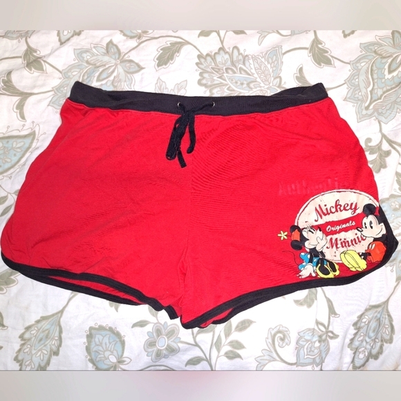 A vintage pair of Disney Mickey and Minnie Mouse sleep shorts. Pajamas 3XL - Picture 1 of 6